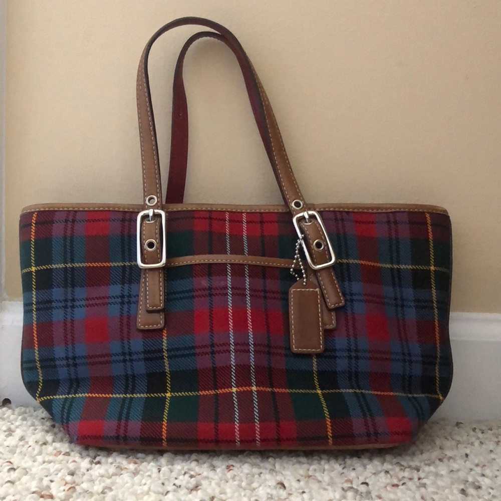 Coach handbag plaid